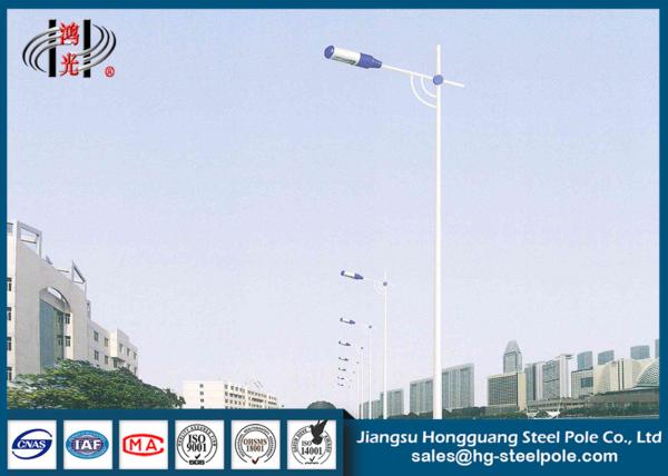 Quality 250W Polygonal / Conical Street Light Poles for Highway Lighting for sale