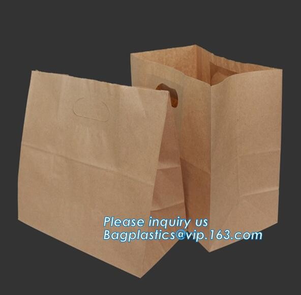 Custom Printing Recycled Brown Kraft Paper Bags,Custom Printed Factory Glassine Paper Bread Small Brown Bag, bagease