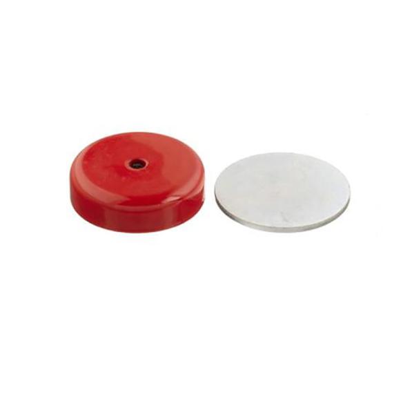 Quality Red Shallow Pot Alnico 5 Magnets With Countersunk Hole for sale