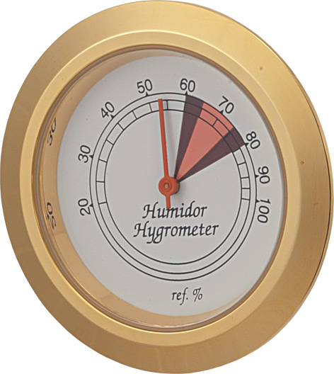 Tobacco Cigar Hygrometer 37.8mm Diameter Round Shape For Humidors Smoking