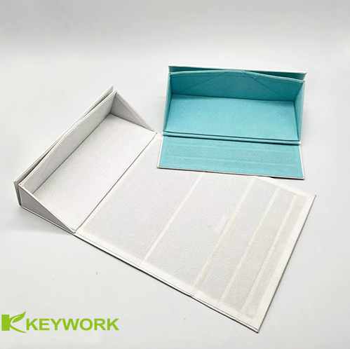 Multifunctional Tri Fold PU Leather Metal Reading Optical Glasses Case Resit Compression