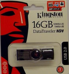 Kingston 16 GB Data Traveler 101 USB Pen Flash Drive/free shipping