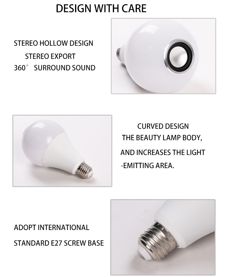 APP Control Bluetooth Music Light Bulb 6500K 10000H Life Span