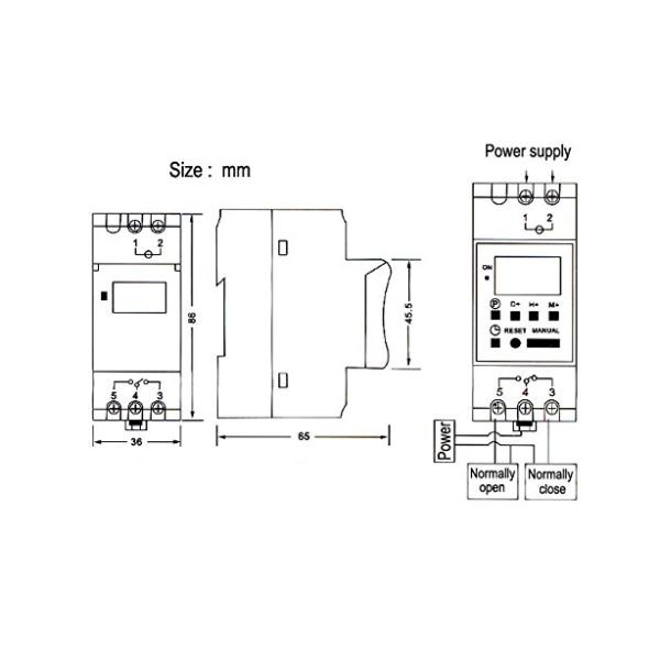 DHC15 DC 220V 16A Weekly Programmable Digital Electronic Timer Switch