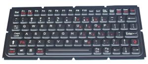 Buy cheap Illuminated IP65 ruggedized silicone rubber 83 keys keyboard for military computer product