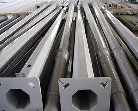 Quality Polygonal Q235 Galvanized Stainless Steel Light Pole Lamp Post for sale
