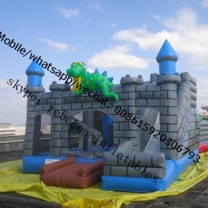 Buy cheap inflatable bouncy castle with water slide inflatable dinasour castle product