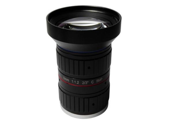 Quality 2/3" 8mm F1.2 5Megapixel C Mount Manual IRIS Low Distortion ITS Lens, 8mm Traffic Monitoring Lens for sale