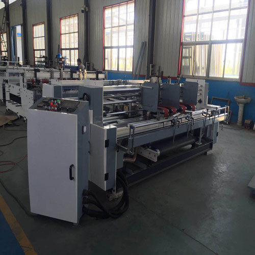 Semi Auto Hot Melt Adhesive Box Folder Gluer Machine Double - Piece