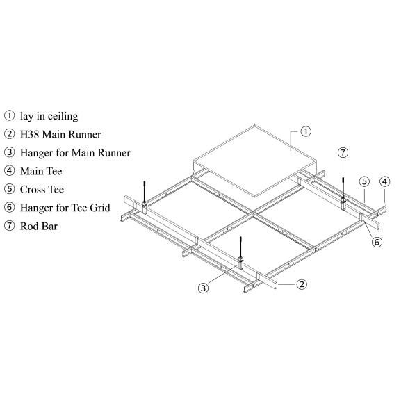 High Quality Decorative Acoustic Wall Ceiling Panel Board T Bar Ceiling Tiles