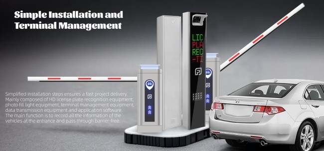 Unattended LPR Parking Controller HD Automated Parking Ticket System