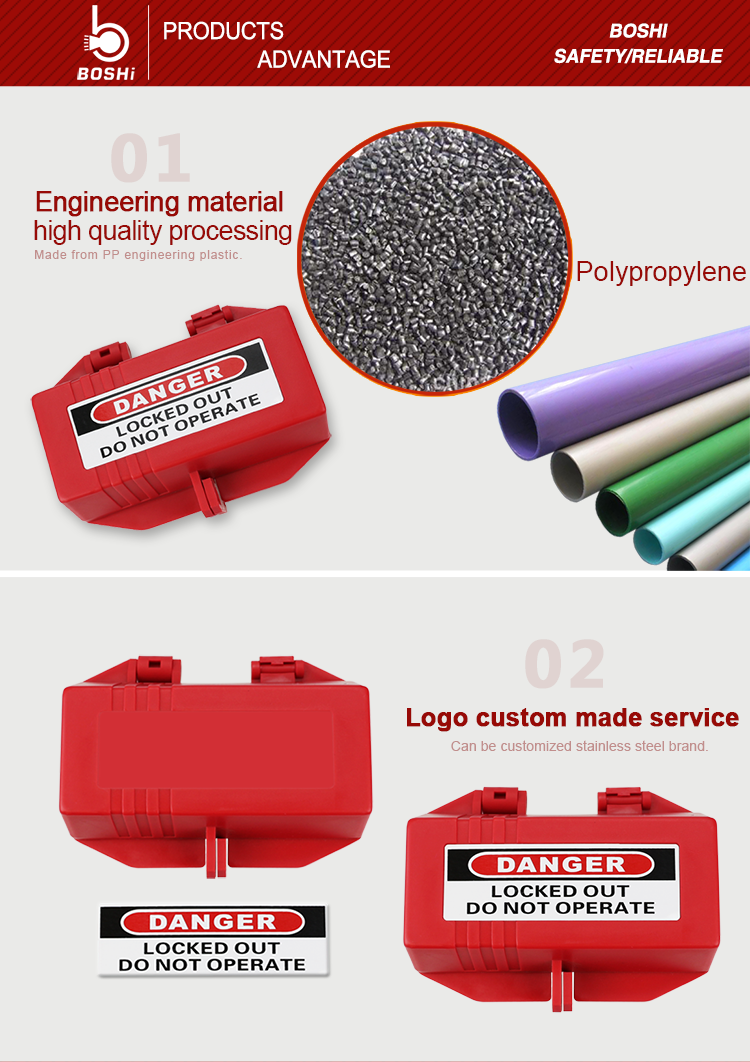 Double Open Electrical Lockout Devices With Rugged Polypropylene Material