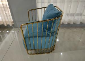 China Luxurious Velvet 59cm 76cm Wrought Iron Sofa Set on sale