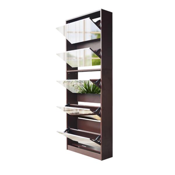Full Length 27pcs Panels 170cm Mirrored Shoe Cabinet