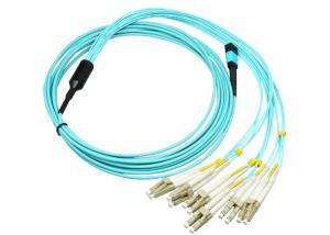 MPO-LC 12C OM4 Fiber Optic Bundle Fan Out Assemblies For Next Generation Transsimission