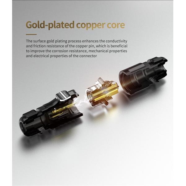LP20 Series 7-Pin IP68 Waterproof Connector 10A Flange Mount
