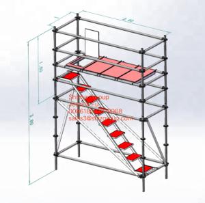 Customized Mobile Steel Scaffold Aluminium Access Tower diagonal pipe