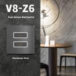 Intergrated Type Wall Push Switch Square Buttons Style RS485 Protocol
