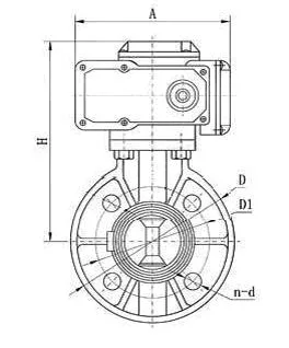 Wafer PVC Plastic Butterfly Valve Electric Motor Operated Valve