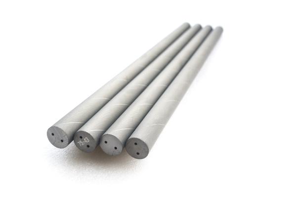 Quality HRA 93.5 Helical Coolant Hole Rod Unground Carbide Blank Rods​ for sale
