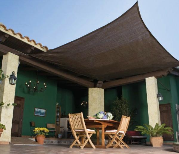 Quality Square Sun Shade Sail , Hdpe Knitted Netting For Garden / Backyard for sale