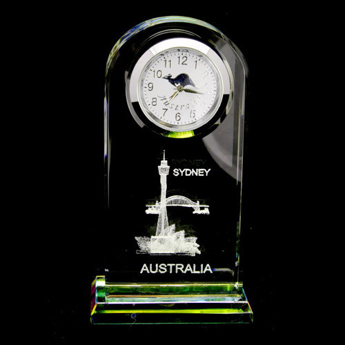 Fancy Crystal Watches Desk Watch Recognition Awards Logo Custiomized