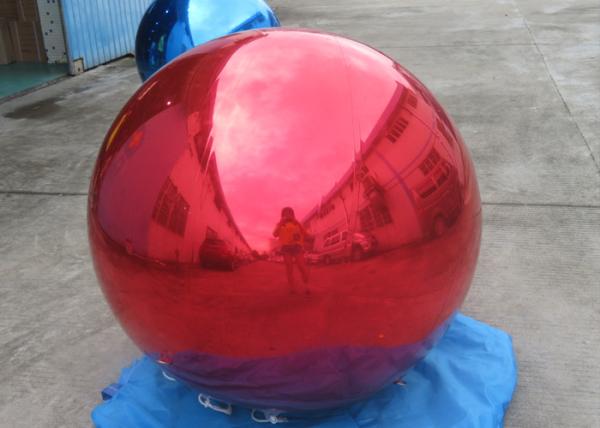 Quality Helium Advertising Inflatables Red Mirror Balloon For Building Decoration for sale