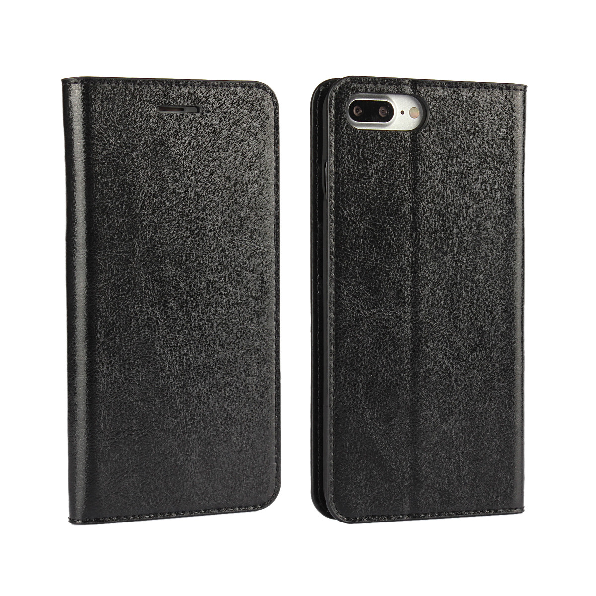 iPhone 8 Case, Genuine Leather Wallet Case Folio Flip Cover for iPhone 5/6/7/8/X/XS/XS MAX/XR