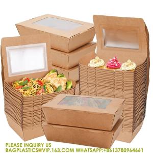 Buy cheap 40 Oz Take Out Food Containers (50 Pack) Disposable Kraft Paper Food Container Takeout Box product