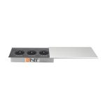 Multi power aluminum alloy built into office desk mount socket with sliding