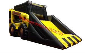 Buy cheap Mini yellow and black loader inflatable bouncer slide combo product