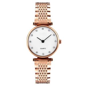 China 1223 Style Alloy Watch Case Stainless Steel Back Fashion Ladies Quartz Movt Watch Price Diamond Wrist Watches on sale
