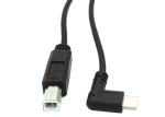 50 CM Right Angle type C to Type B USB Data Cable Customized Logo PE Low Density