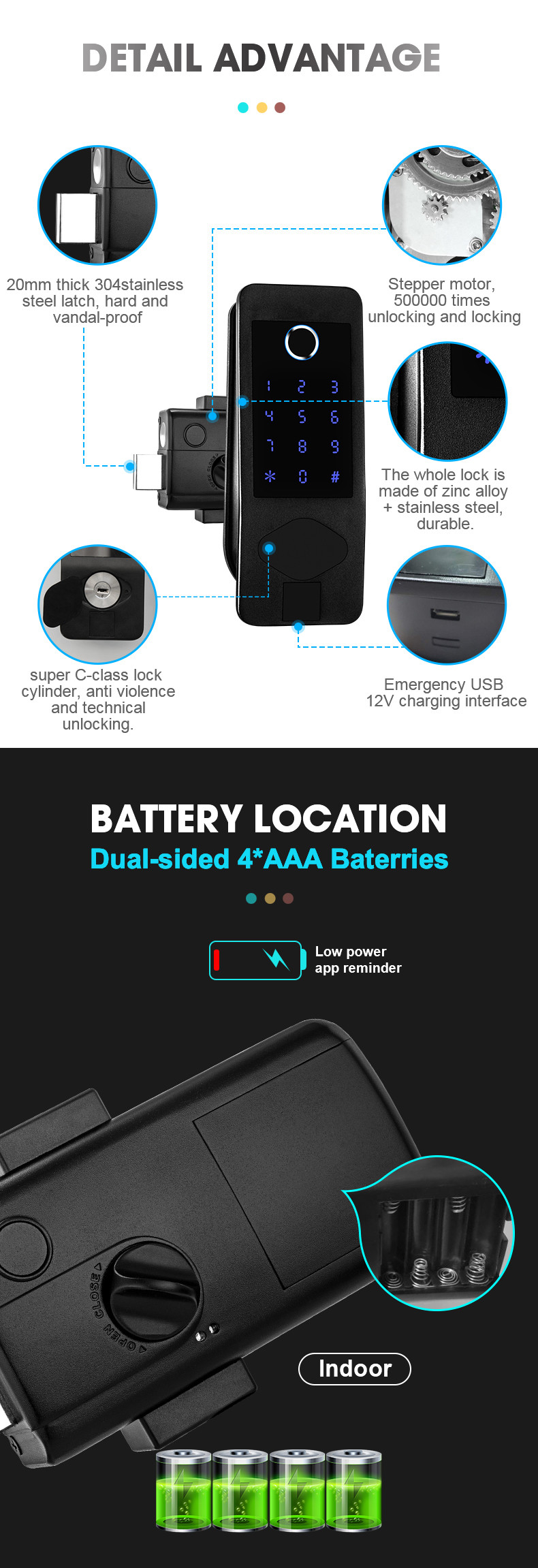 Wifi Fingerprint Card Latch Hotel Rfid Bluetooth Gate Locks