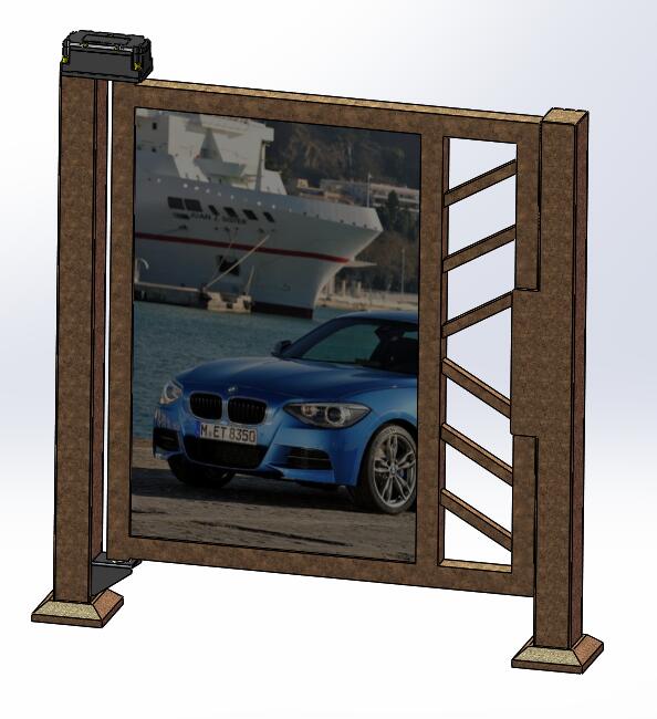 30W/2A Automatic Swing Barrier Gate For Pedestrian Passageway Advertising
