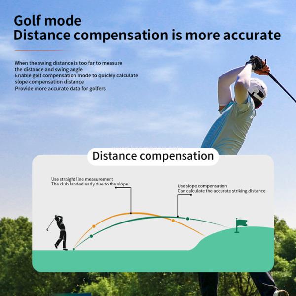 kaemeasu Golf Rangefinder 6.5X Aluminum Leather Shell Laser Range Finder with Flagpole Lock Magnet Function MAL600