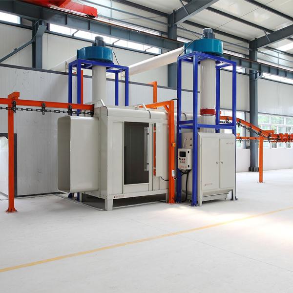 CE Approved Industrial Spray Powder Coating Cyclone Booth Price with Filter System
