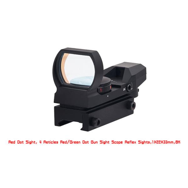 Holographic Red Dot Sight 1X22X33mm 4 Reticles Red Green Dot Sight Scope Reflex Sights BK