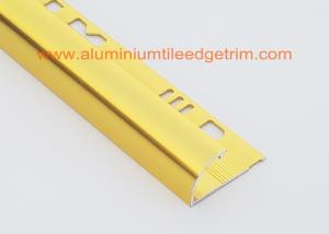 China Shiny Polished Gold Curved Bathroom Tile Edge Trim 10mm Height on sale