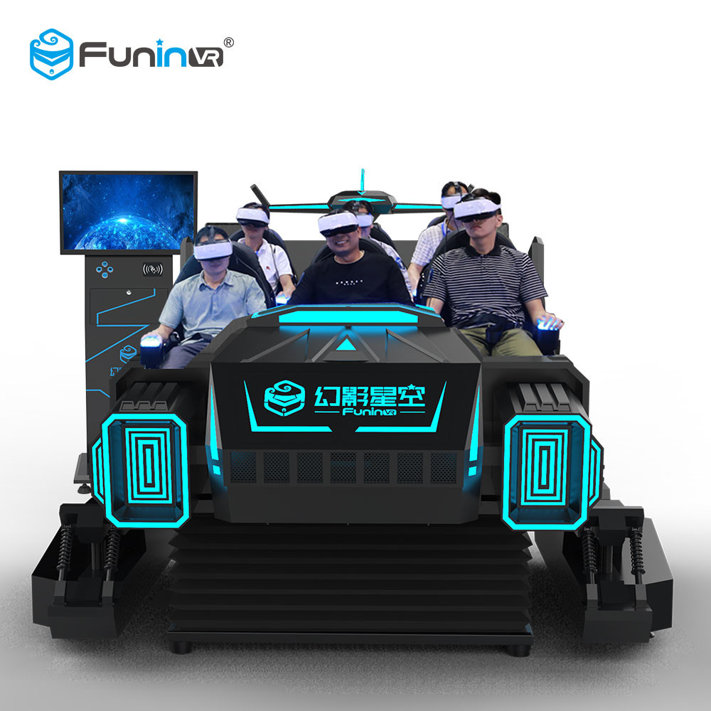 6 Seats Virtual Reality 9D Flight Simulator With Back Vibration 4200*3670*2350mm