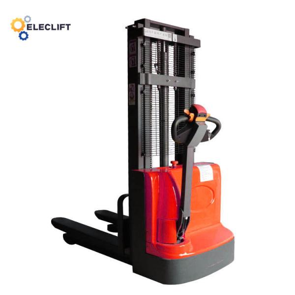 Quality Rubber Wheel Full Electric Straddle Pallet Stacker Load Capacity 2000kg for sale