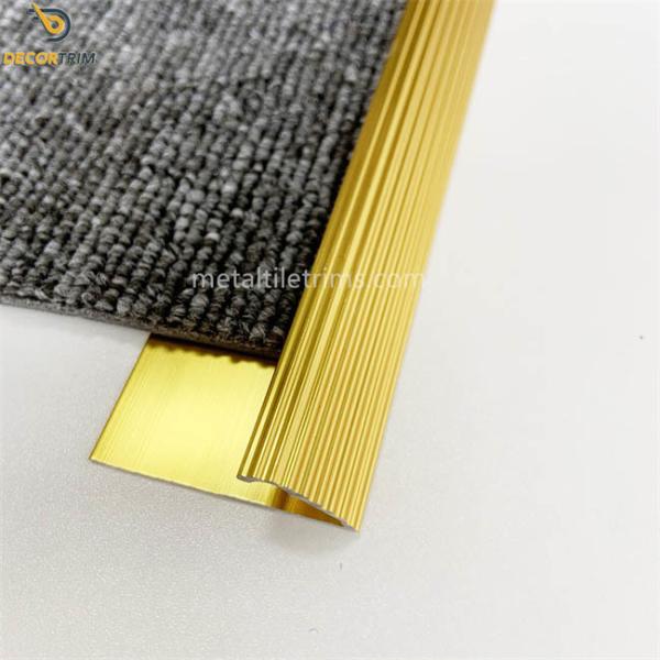 Quality Fluted Edge Curved Carpet Transition Strip Aluminum Alloy 6063 Material for sale