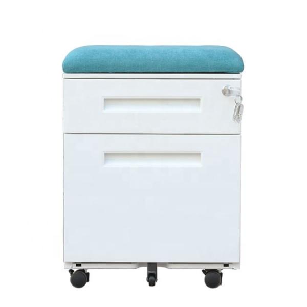 Quality Anti Tilt Lateral 2 Drawer Steelcase Mobile Pedestal With Cushion for sale