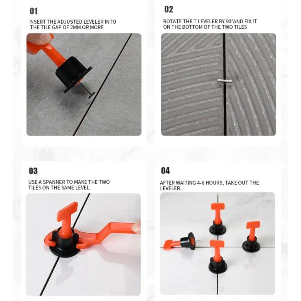 Slippage Free T Lock Wall Floor Tile Leveling System Accessories 2mm