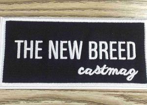 Stick - On Custom Embroidered Patches And Badges Self Adhesive Label For Bag / Shoes