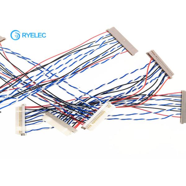 Df14 To Df19 Laptop Coaxia LVDS Cable Assembly 20 Pin To 20 Pin Hirose For Lcd Display