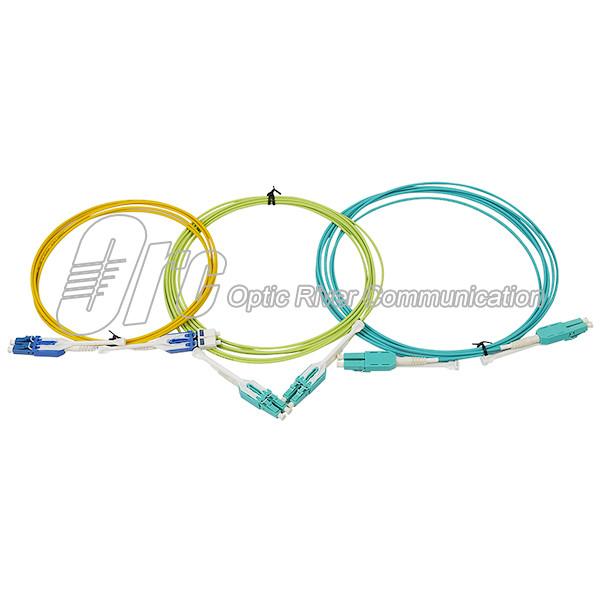 Quality OM3 OM5 2.0mm LC LC Optical Patch Cord Duplex Uniboot for sale