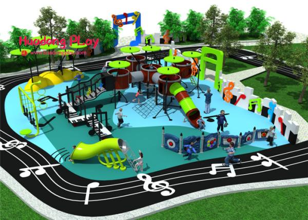 Quality Concert Series Outdoor Playground Equipment Pre - Embedded Fixing Method for sale