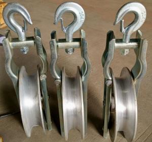 Buy cheap Single Aluminum Cable Pulling Pulley SHD 20 KN Conductor Stringing Block product