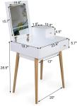Perfect Quality Dressing Table Design With Removable Drawer In Solid Wood